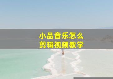 小品音乐怎么剪辑视频教学