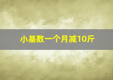 小基数一个月减10斤