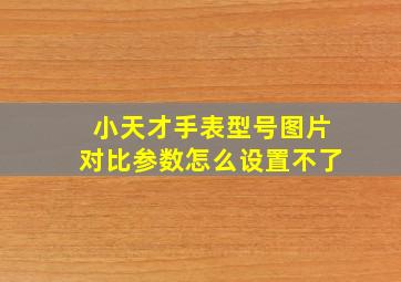 小天才手表型号图片对比参数怎么设置不了