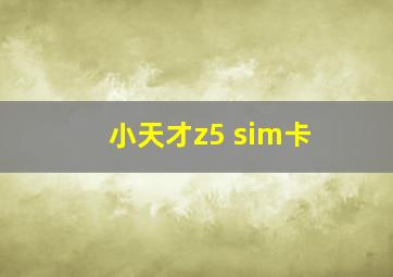 小天才z5 sim卡