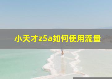 小天才z5a如何使用流量