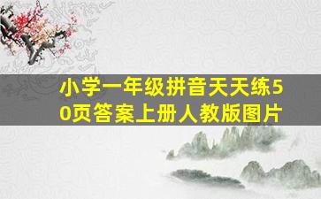 小学一年级拼音天天练50页答案上册人教版图片