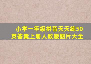 小学一年级拼音天天练50页答案上册人教版图片大全