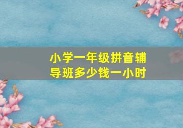 小学一年级拼音辅导班多少钱一小时