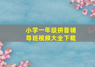 小学一年级拼音辅导班视频大全下载