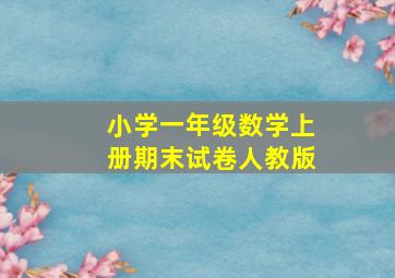 小学一年级数学上册期末试卷人教版