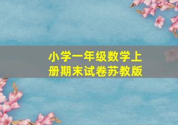 小学一年级数学上册期末试卷苏教版