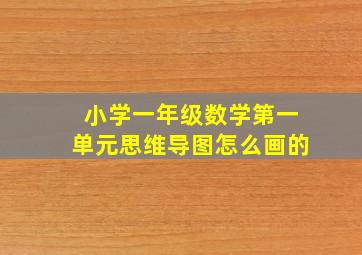 小学一年级数学第一单元思维导图怎么画的