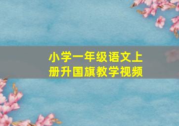 小学一年级语文上册升国旗教学视频