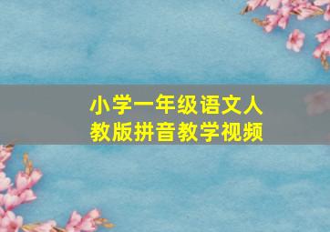 小学一年级语文人教版拼音教学视频