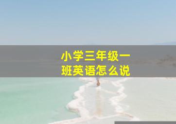 小学三年级一班英语怎么说