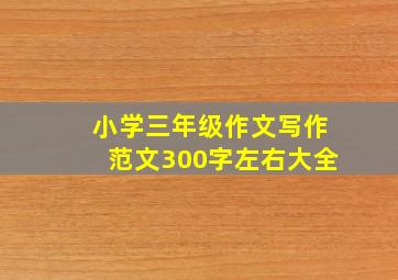 小学三年级作文写作范文300字左右大全