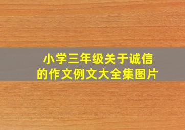 小学三年级关于诚信的作文例文大全集图片