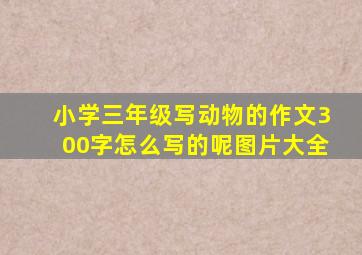 小学三年级写动物的作文300字怎么写的呢图片大全