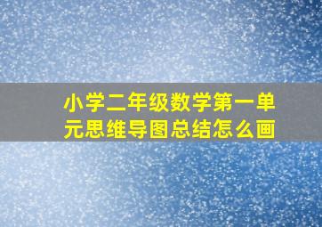 小学二年级数学第一单元思维导图总结怎么画