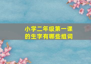 小学二年级第一课的生字有哪些组词