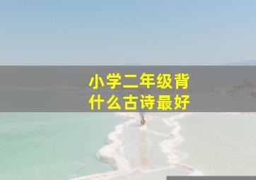 小学二年级背什么古诗最好