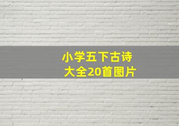 小学五下古诗大全20首图片