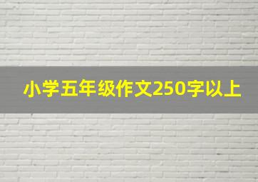 小学五年级作文250字以上