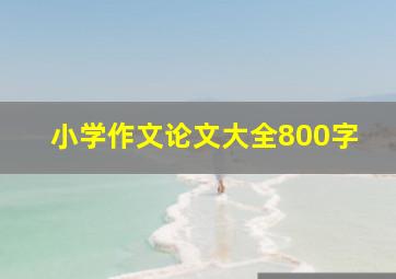 小学作文论文大全800字