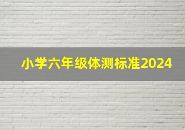 小学六年级体测标准2024