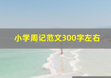 小学周记范文300字左右