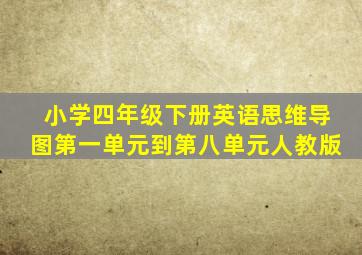 小学四年级下册英语思维导图第一单元到第八单元人教版