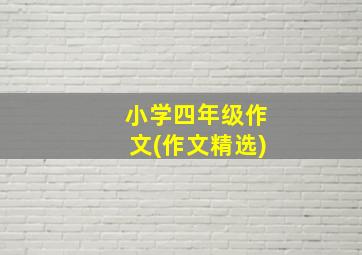 小学四年级作文(作文精选)