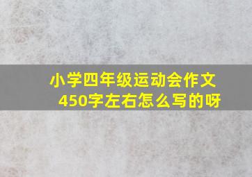 小学四年级运动会作文450字左右怎么写的呀