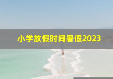 小学放假时间暑假2023