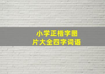 小学正楷字图片大全四字词语