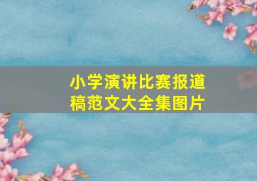 小学演讲比赛报道稿范文大全集图片