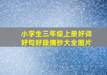 小学生三年级上册好词好句好段摘抄大全图片