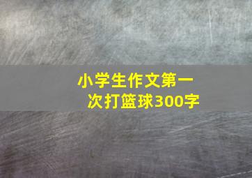 小学生作文第一次打篮球300字