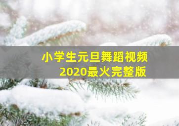 小学生元旦舞蹈视频2020最火完整版