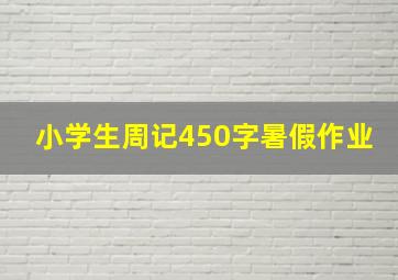 小学生周记450字暑假作业