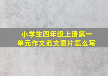 小学生四年级上册第一单元作文范文图片怎么写