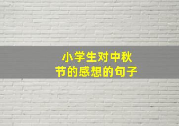 小学生对中秋节的感想的句子