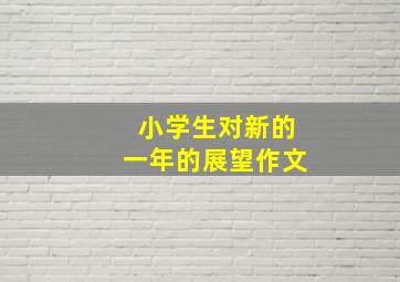 小学生对新的一年的展望作文