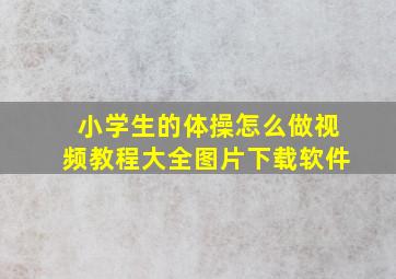 小学生的体操怎么做视频教程大全图片下载软件