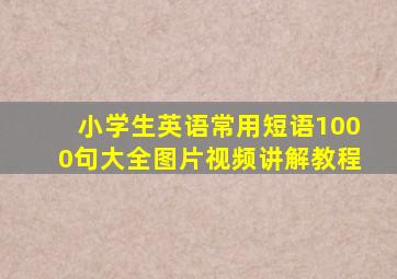 小学生英语常用短语1000句大全图片视频讲解教程