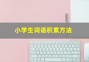 小学生词语积累方法