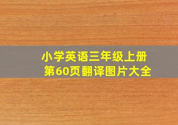 小学英语三年级上册第60页翻译图片大全