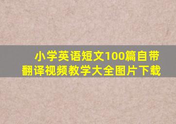 小学英语短文100篇自带翻译视频教学大全图片下载