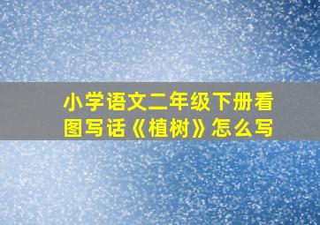 小学语文二年级下册看图写话《植树》怎么写