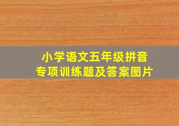 小学语文五年级拼音专项训练题及答案图片