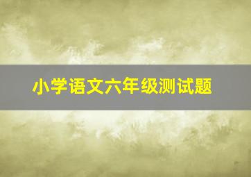 小学语文六年级测试题