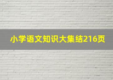 小学语文知识大集结216页