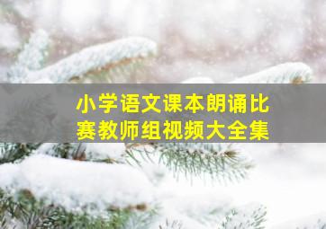 小学语文课本朗诵比赛教师组视频大全集