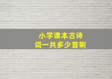 小学课本古诗词一共多少首啊